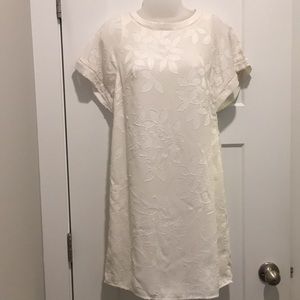 Leaves Dress Jacquard Flitter Sleeve,